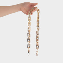 Load image into Gallery viewer, Our Chunky Gold Chain Strap is the perfect accessory to customise your existing bags (eg Louis Vuitton Mini Pochette Accessoires, Pochette Metis, Speedy, Chanel Classic Flap) or convert your favourite SLG into a bag (eg Toiletry 26).