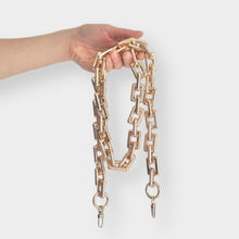 Load image into Gallery viewer, Our Chunky Gold Chain Strap is the perfect accessory to customise your existing bags (eg Louis Vuitton Mini Pochette Accessoires, Pochette Metis, Speedy, Chanel Classic Flap) or convert your favourite SLG into a bag (eg Toiletry 26).