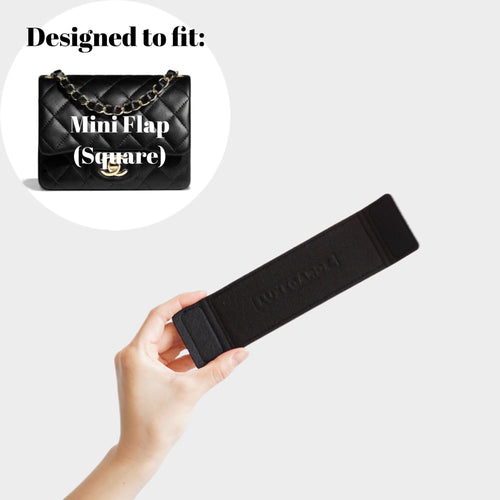 Luxegarde's Chanel Mini Square Flap Base Shaper will help to maintain the base shape of the purse, prevent sagging, and increase amount of space in the bag. The Mini Square Flap felt base insert prevent keys and pens from scratching.