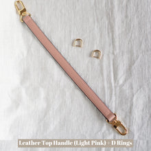 Load image into Gallery viewer, Top Handle Conversion Kit with D Rings and Leather Top Handle Strap