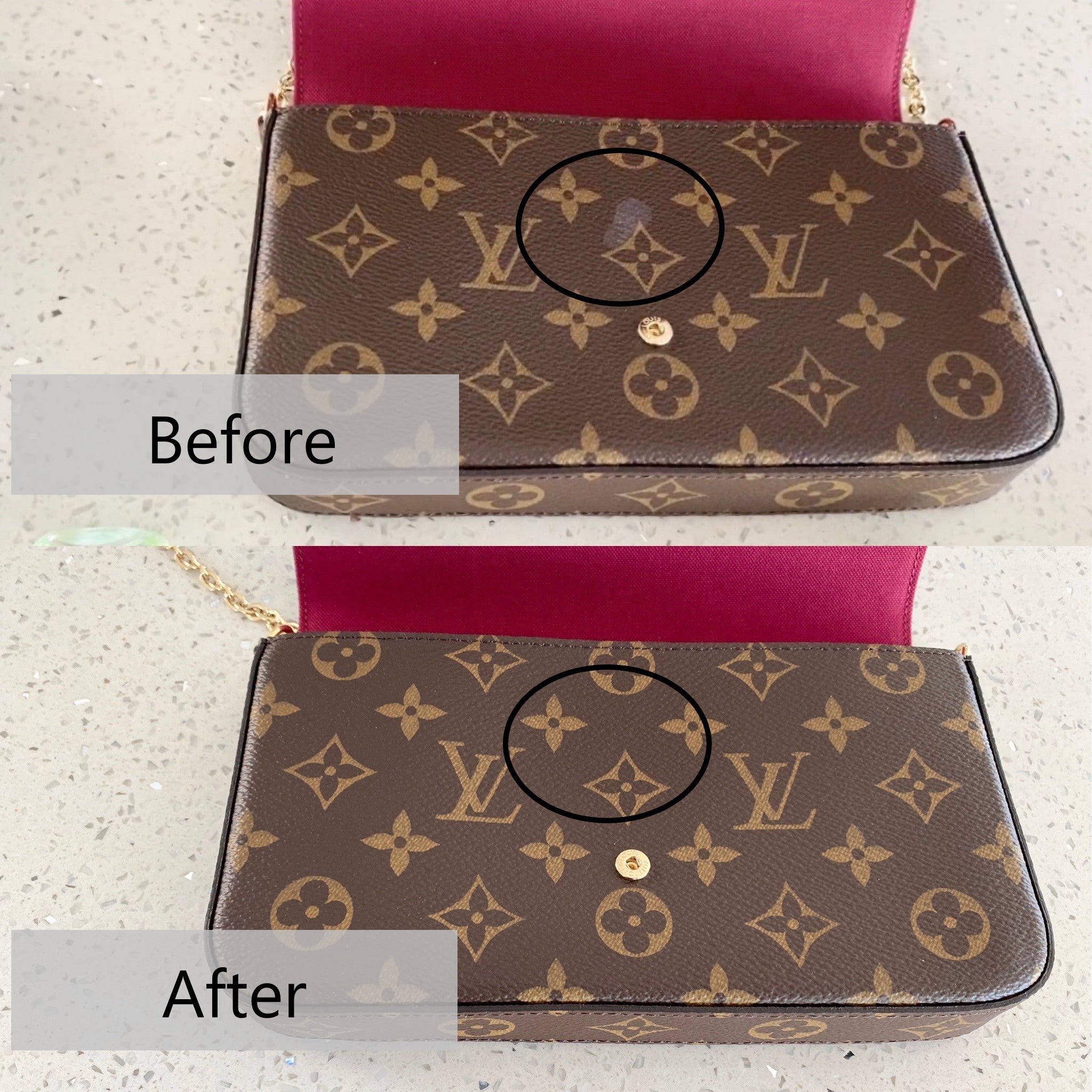 Luxury bag repair - Louis Vuitton Neverfull - The Restory