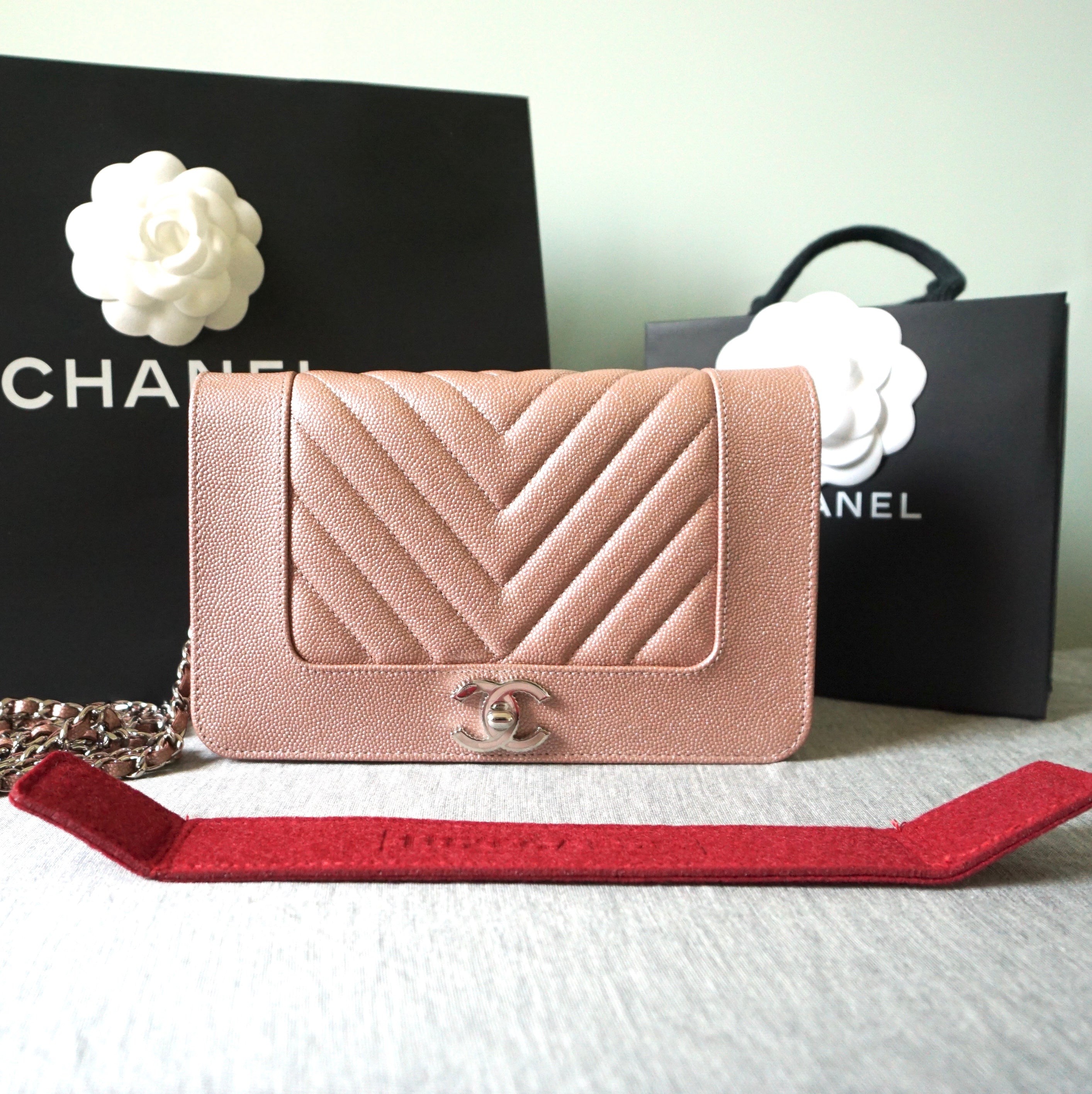 Review #CHANEL Wallet on Chain BASE SHAPER, #WOC