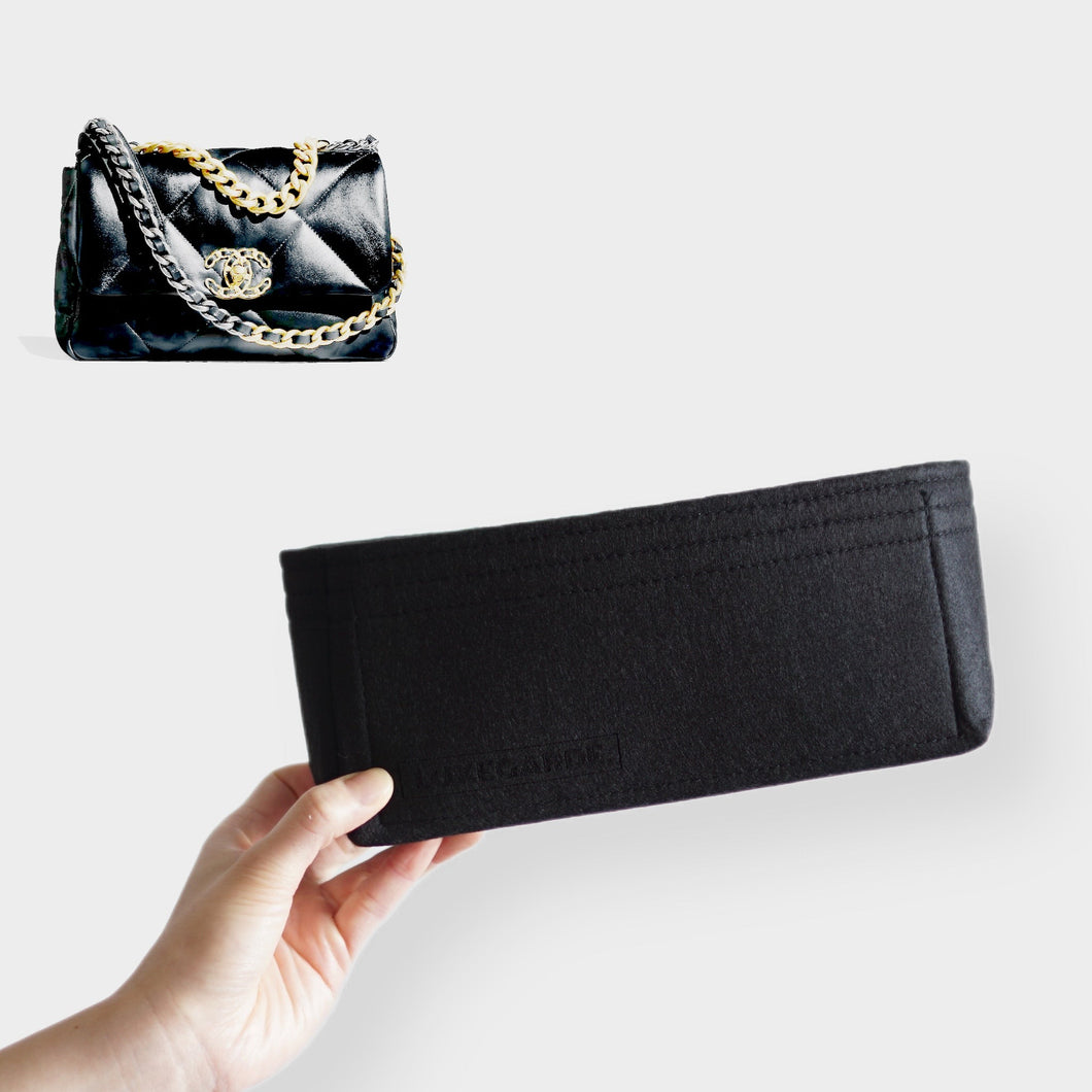 Luxegarde's Chanel 19 Flap Bag Organizer will help to maintain the base shape of the purse and allow you to better organize your bag. We measure and design our Bag Organizer Inserts from scratch to ensure a perfect fit.
