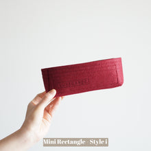 Load image into Gallery viewer, Luxegarde&#39;s Chanel Mini Rectangle Flap Bag Organizer will help to maintain the base shape of the purse and allow you to better organize your bag. We measure and design our Bag Organizer Inserts from scratch to ensure a perfect fit.