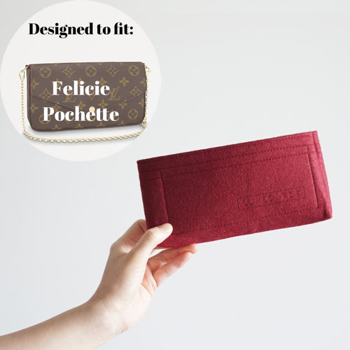 Luxegarde's Louis Vuitton Felicie Pochette Bag Organizer will help to maintain the base shape of the purse and allow you to better organize your bag. We measure and design our Bag Organizer Inserts from scratch to ensure a perfect fit.