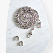 Load image into Gallery viewer, Luxegarde’s D Rings are perfect for converting small leather goods that don’t have existing metal loops to clip on chains, but do have e.g. a leather tab onto which the D Rings can be attached. Suitable for Louis Vuitton Cosmetic Pouch, Nice Nano, Mini Nano etc.