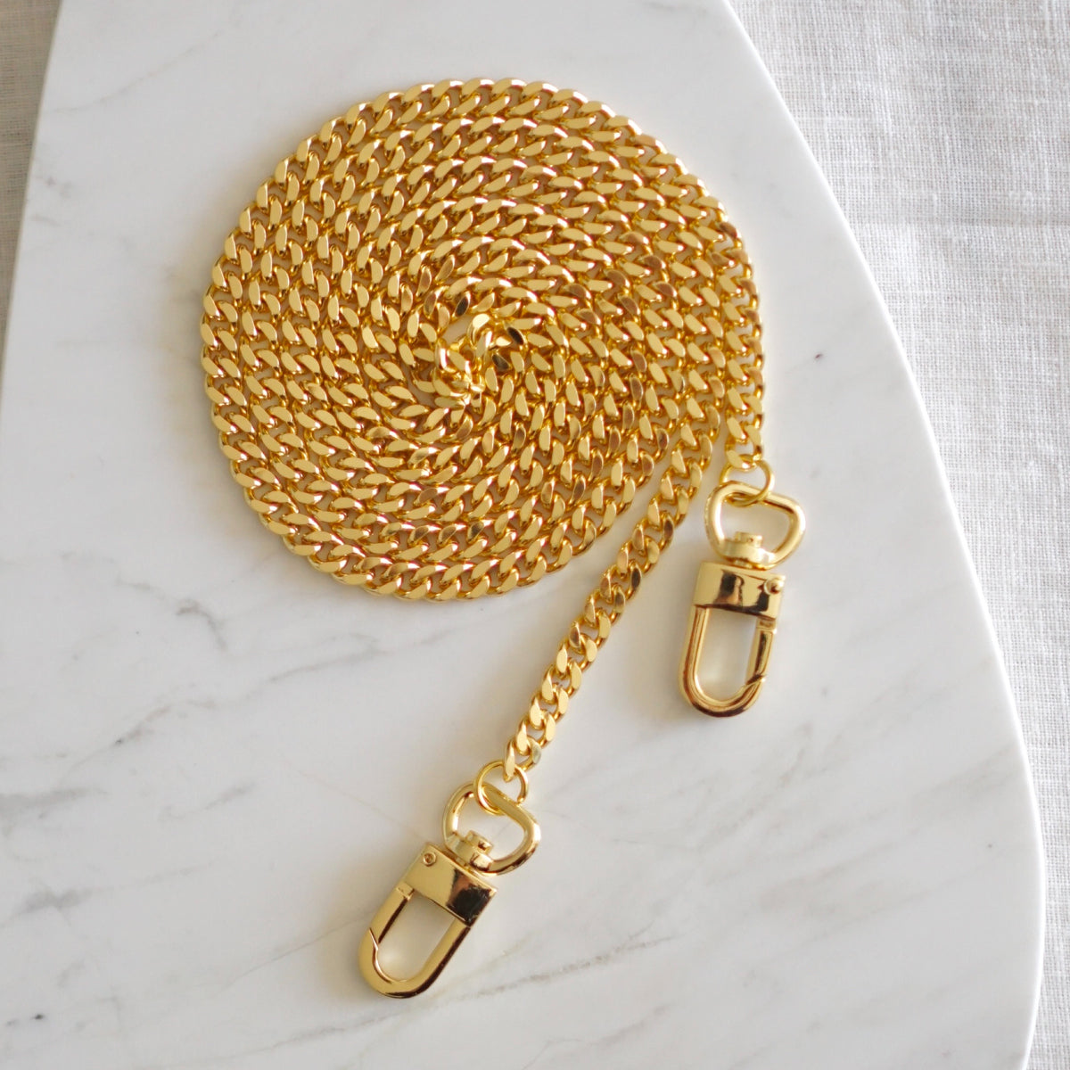 Crossbody Bag Strap 24k GoldPlated Chain Crossbody Shoulder Bag