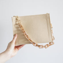  Toiletry pouch 26 Insert with Chain Conversion Kit with Chain  Toiletry Pouch19 Insert with Gold Chain Thick Grommets O Rings Premium Felt Toiletry  Pouch 26 Gold Chain (For Toiletry 26, Beige) 