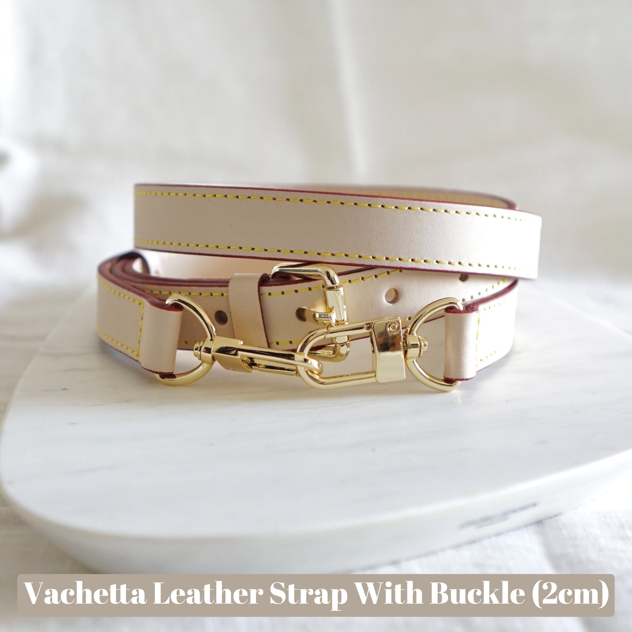 3/4 Shoulder Honey Brown Vachetta Leather Strap Replacement For Louis  Vuitton