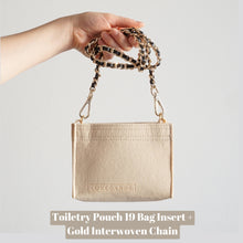 Load image into Gallery viewer, Our Toiletry Pouch 19 Bag Shaper / Organizer is the ultimate accessory for this Louis Vuitton Pouch! It will help to convert the Pouch into a crossbody bag, maintain the shape and prevent keys and pens from marking the bottom. You can add our 24k Gold-Plated Chain or Premium Gold Chain to finish the look!