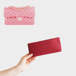 Chanel CF Small Bag Insert in Carmine Red.