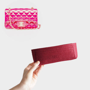 Luxegarde's Chanel Mini Rectangle Flap Bag Organizer will help to maintain the base shape of the purse and allow you to better organize your bag. We measure and design our Bag Organizer Inserts from scratch to ensure a perfect fit. Free Shipping Australia wide