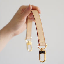Load image into Gallery viewer, Our Leather Top Handle is the perfect accessory to customise your existing bags (eg Louis Vuitton NeoNoe, Noe BB, Mini Pochette Accessoires, Pochette Metis, Speedy, Chanel Classic Flap) or convert your favourite SLG into a bag (eg Toiletry 26).