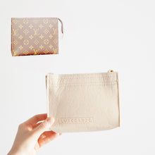 Load image into Gallery viewer, Our Toiletry Pouch 19 Bag Shaper / Organizer is the ultimate accessory for this Louis Vuitton Pouch! It will help to convert the Pouch into a crossbody bag, maintain the shape and prevent keys and pens from marking the bottom. You can add our 24k Gold-Plated Chain or Premium Gold Chain to finish the look!