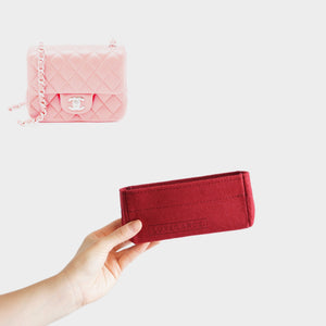 Bag Organizer for Chanel Classic Flap New Mini (20cm) - Premium Felt  (Handmade/20 Colors)