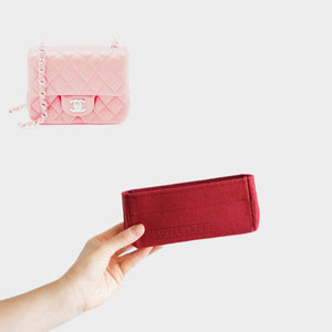 Luxegarde's Chanel Mini Square Flap Bag Organizer will help to maintain the base shape of the purse and allow you to better organize your bag. We measure and design our Bag Organizer Inserts from scratch to ensure a perfect fit.