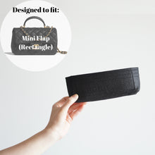 Load image into Gallery viewer, Luxegarde&#39;s Chanel Mini Rectangle Flap Bag Organizer will help to maintain the base shape of the purse and allow you to better organize your bag. We measure and design our Bag Organizer Inserts from scratch to ensure a perfect fit.
