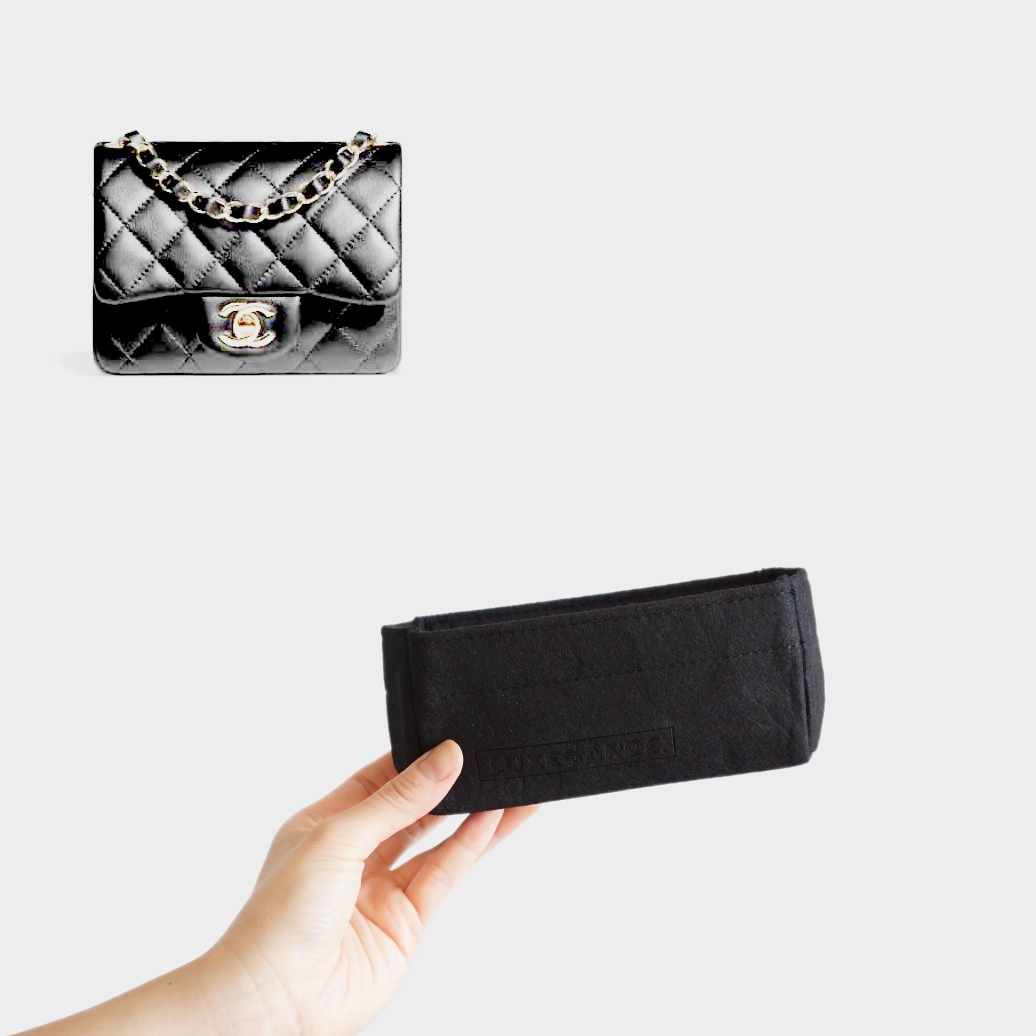 DGAZ Silk Handbag Organizer Insert Fits Chanel 19 Handbag，Silky Smooth  HandBag Organiser, Luxury Handbag & Purse Shaper (Wine Red, Flap26)