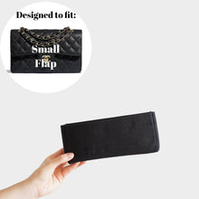 Load image into Gallery viewer, Luxegarde&#39;s Chanel Small Classic Flap Bag Organizer will help to maintain the base shape of the purse and allow you to better organize your bag. We measure and design our Bag Organizer Inserts from scratch to ensure a perfect fit.