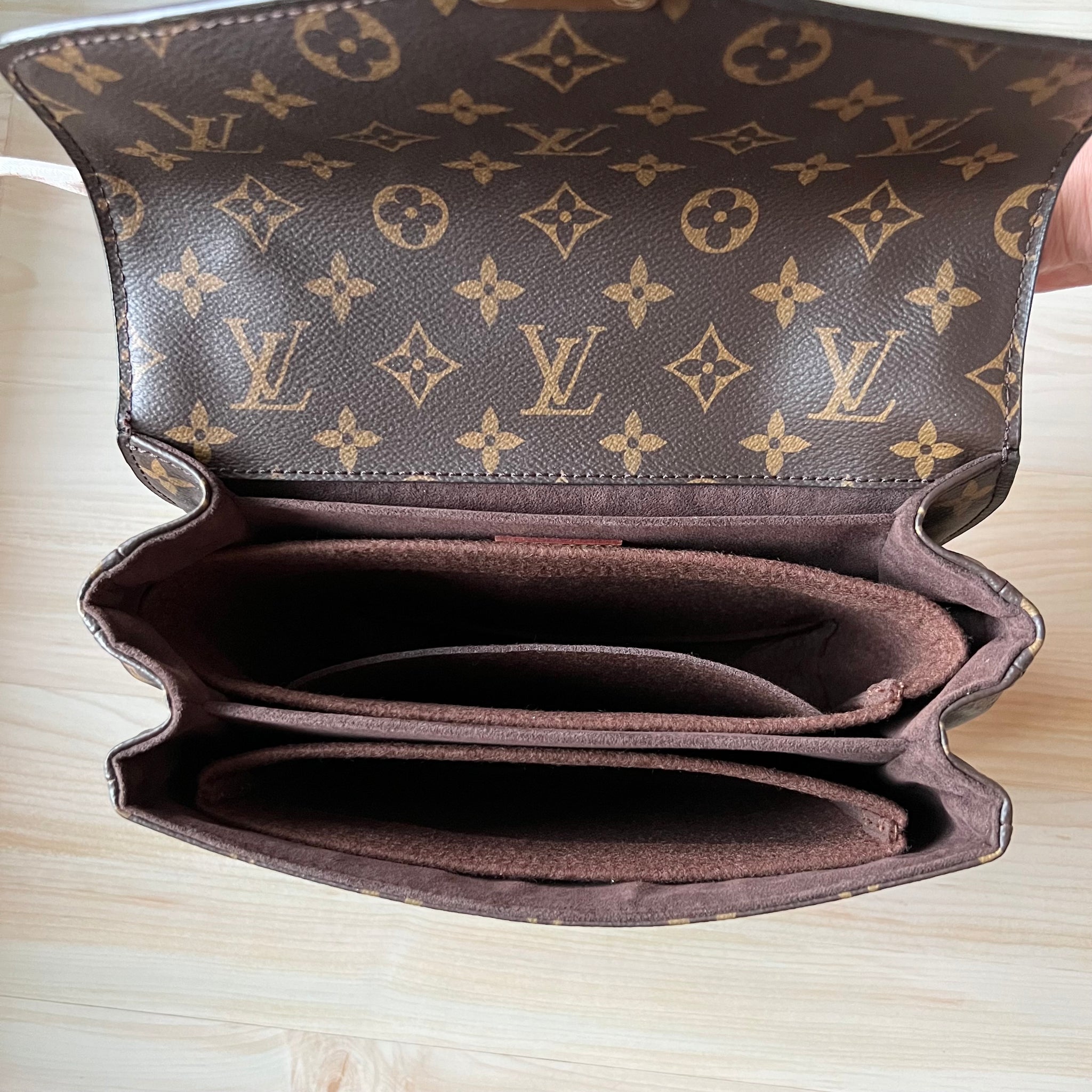 Purse Organizer for LV Large Liner Compatible with Pochette  Accessories​Pouch Inside Insert 3039-brown