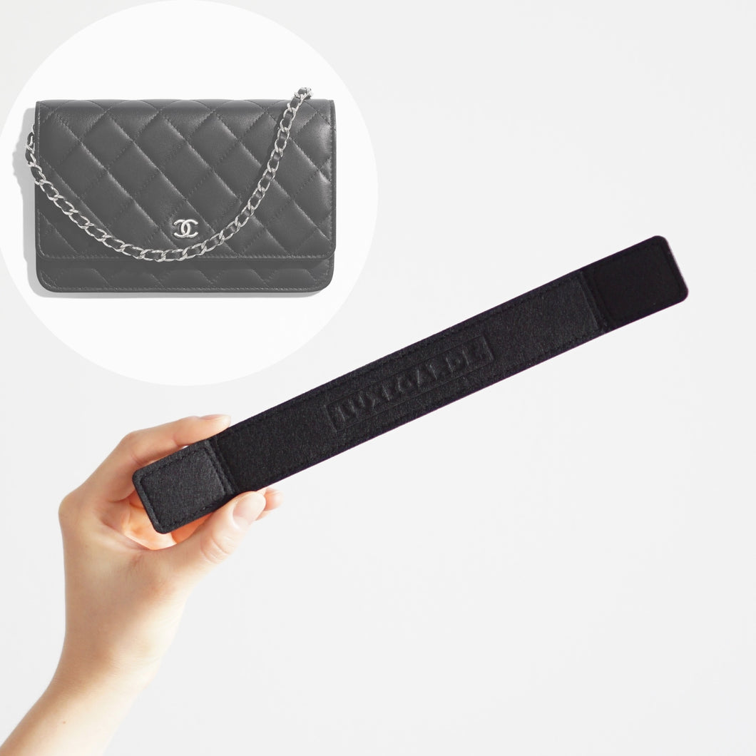 Luxegarde's Wallet On Chain Base Shaper Insert for Chanel WOC will help to maintain the base shape of the purse, prevent sagging, and increase amount of space in the bag. The Wallet On Chain felt base insert prevent keys and pens from scratching. Free Shipping Australia wide