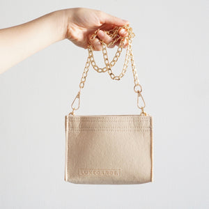 Our Toiletry Pouch 19 Bag Shaper / Organizer is the ultimate accessory for this Louis Vuitton Pouch! It will help to convert the Pouch into a crossbody bag, maintain the shape and prevent keys and pens from marking the bottom. You can add our 24k Gold-Plated Chain or Premium Gold Chain to finish the look!