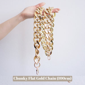 Chunky Gold Chain Handle Decorative Strap for Toiletry 