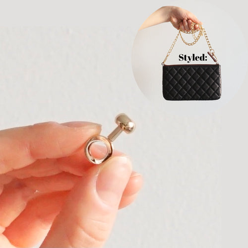 Our Pouch Converter Ring is perfect for turning your pouches into a wristlet or crossbody bag. Perfect for any pouches - including Chanel O Case, Chanel Pouch, Louis Vuitton Key Pouch, or Louis Vuitton Neverfull Pochette