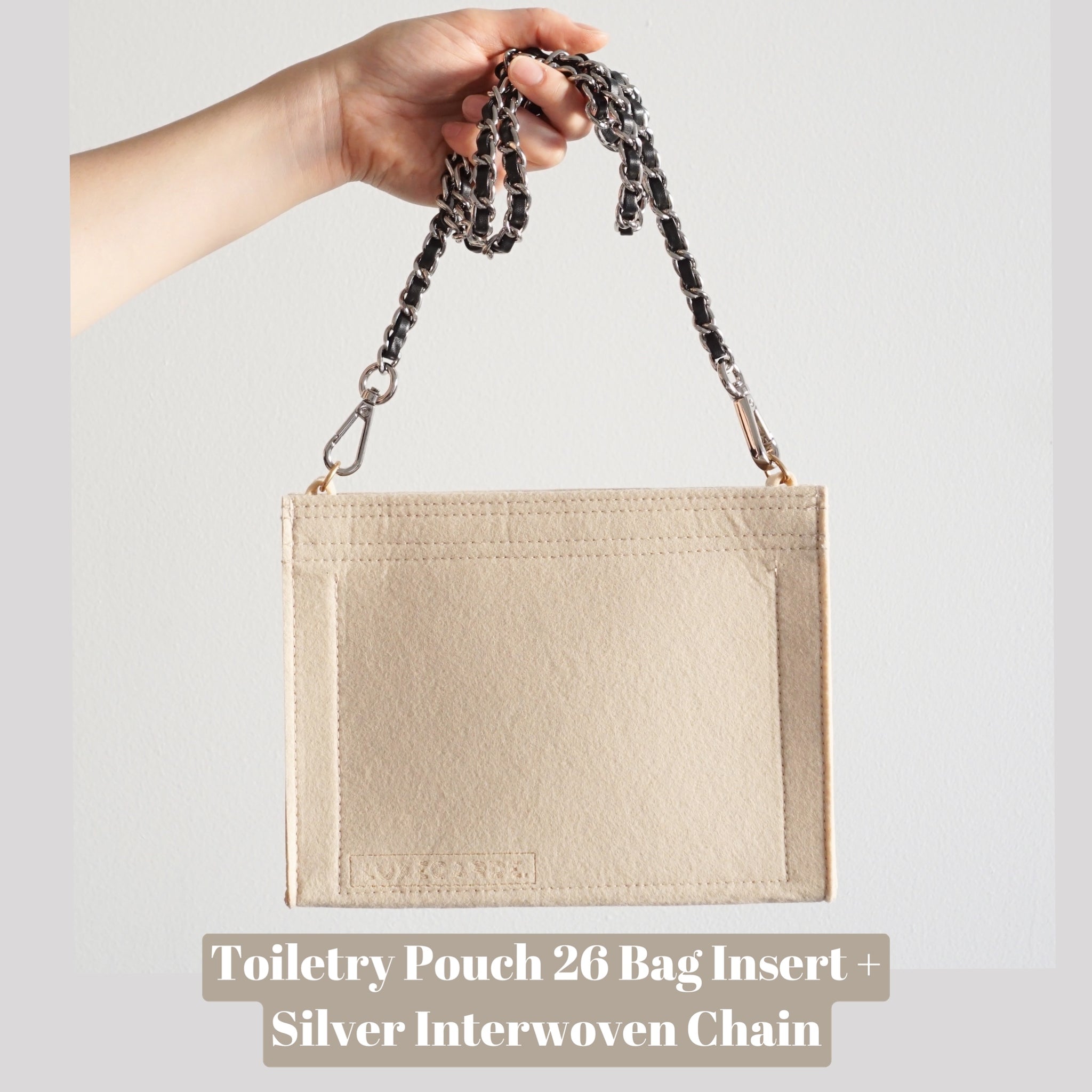 Toiletry Pouch 26 Crossbody Conversion Kit with Chunky Gold Chain