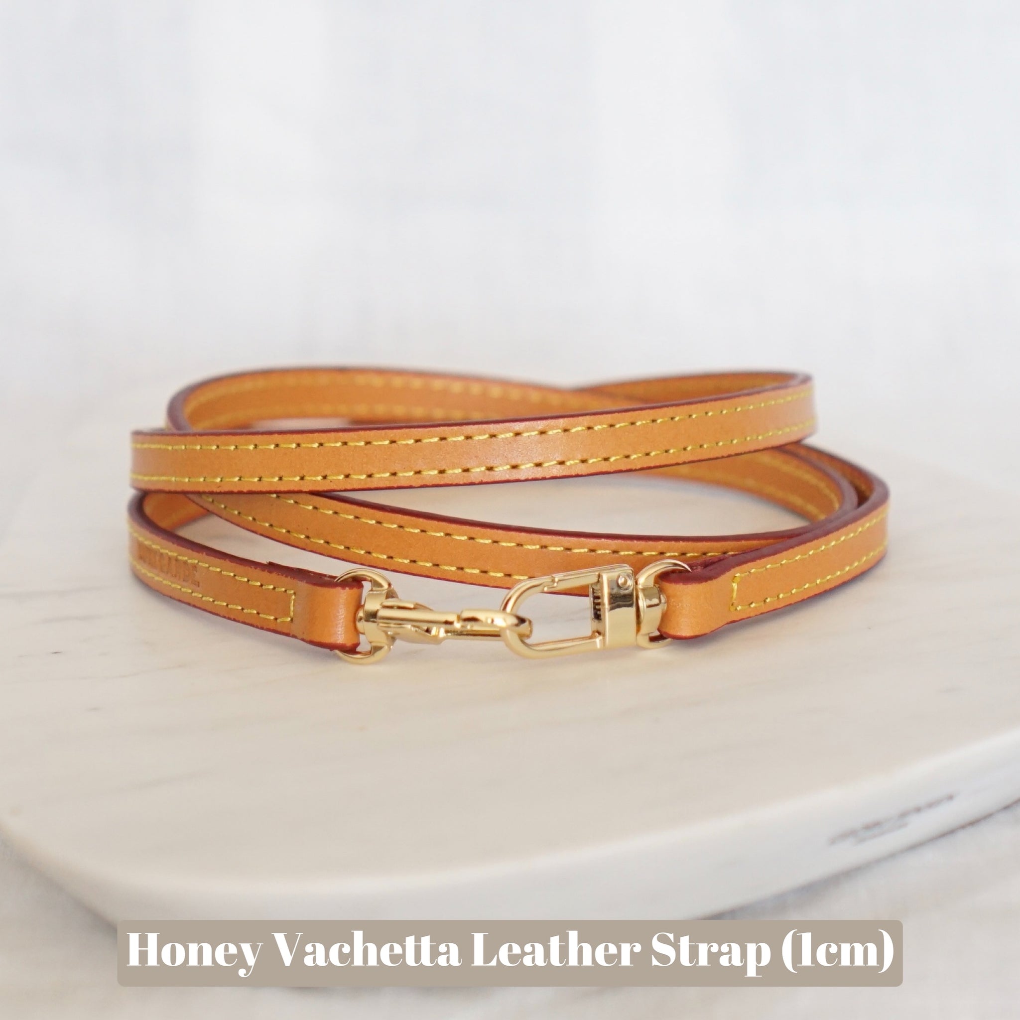 Vachetta Leather Wristlet Strap -Natural Vachetta or Honey Tanning Handmade  Patina - Wristlet Replacement For Pochette Clutch Wallet Purses