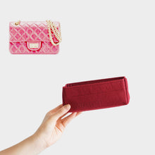 Load image into Gallery viewer, Luxegarde&#39;s Chanel Mini Reissue Bag Organizer will help to maintain the base shape of the purse and allow you to better organize your bag. We measure and design our Bag Organizer Inserts from scratch to ensure a perfect fit.