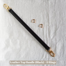 Load image into Gallery viewer, Top Handle Conversion Kit with D Rings and Leather Top Handle Strap
