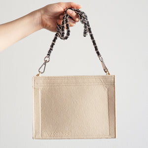 Luxegarde's Toiletry Pouch 26 Bag Shaper / Organizer is the ultimate accessory for this Louis Vuitton Pouch! It will help to convert the Pouch into a crossbody bag, maintain the shape and prevent keys and pens from marking the bottom.  You can add our 24k Gold-Plated Chain or Premium Gold Chain to finish the look!