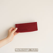 Load image into Gallery viewer, Luxegarde&#39;s Chanel Mini Rectangle Flap Bag Organizer will help to maintain the base shape of the purse and allow you to better organize your bag. We measure and design our Bag Organizer Inserts from scratch to ensure a perfect fit.