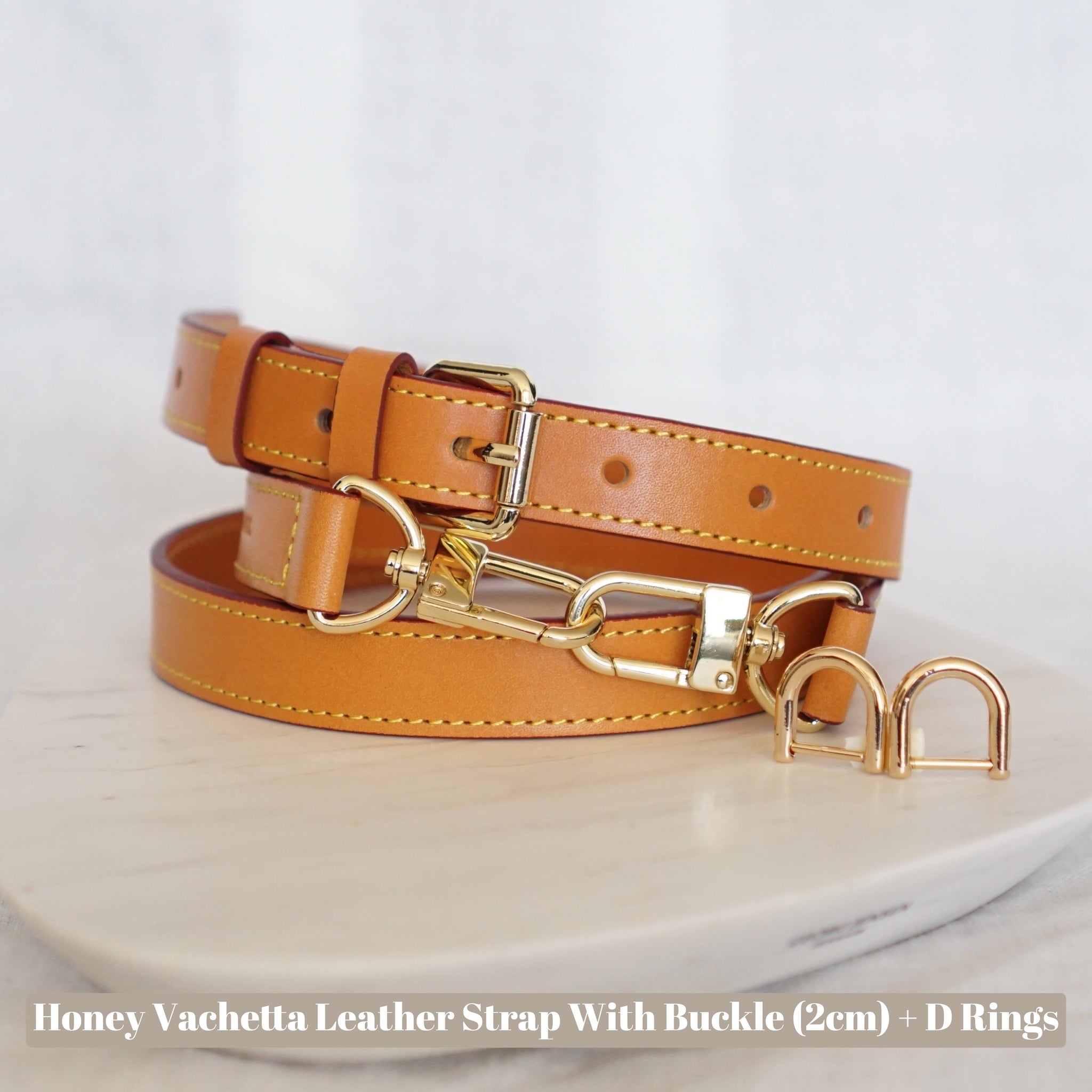 vachetta leather strap for louis vuitton brown