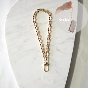 Wristlet - Oval Gold-tone Chain