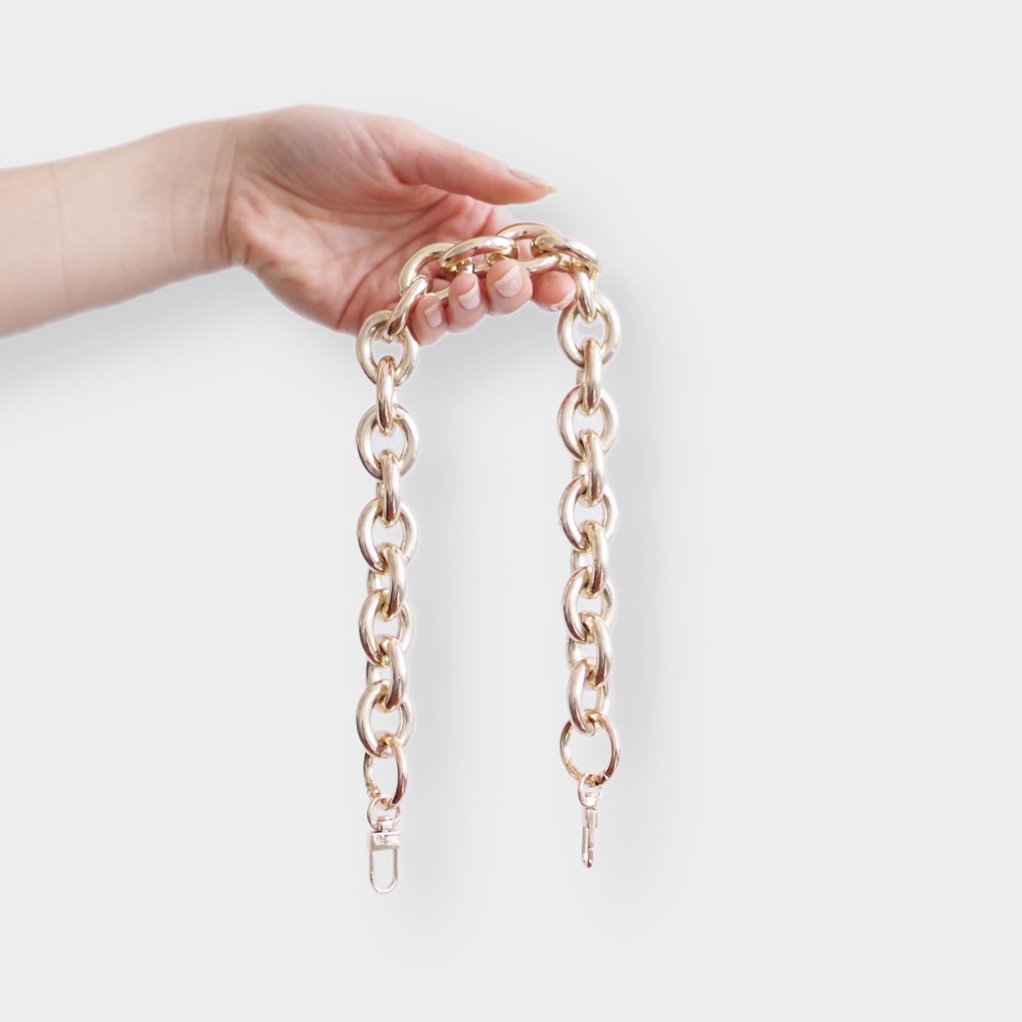 Chunky Oval Gold Chain Bag Strap For Louis Vuitton Chanel