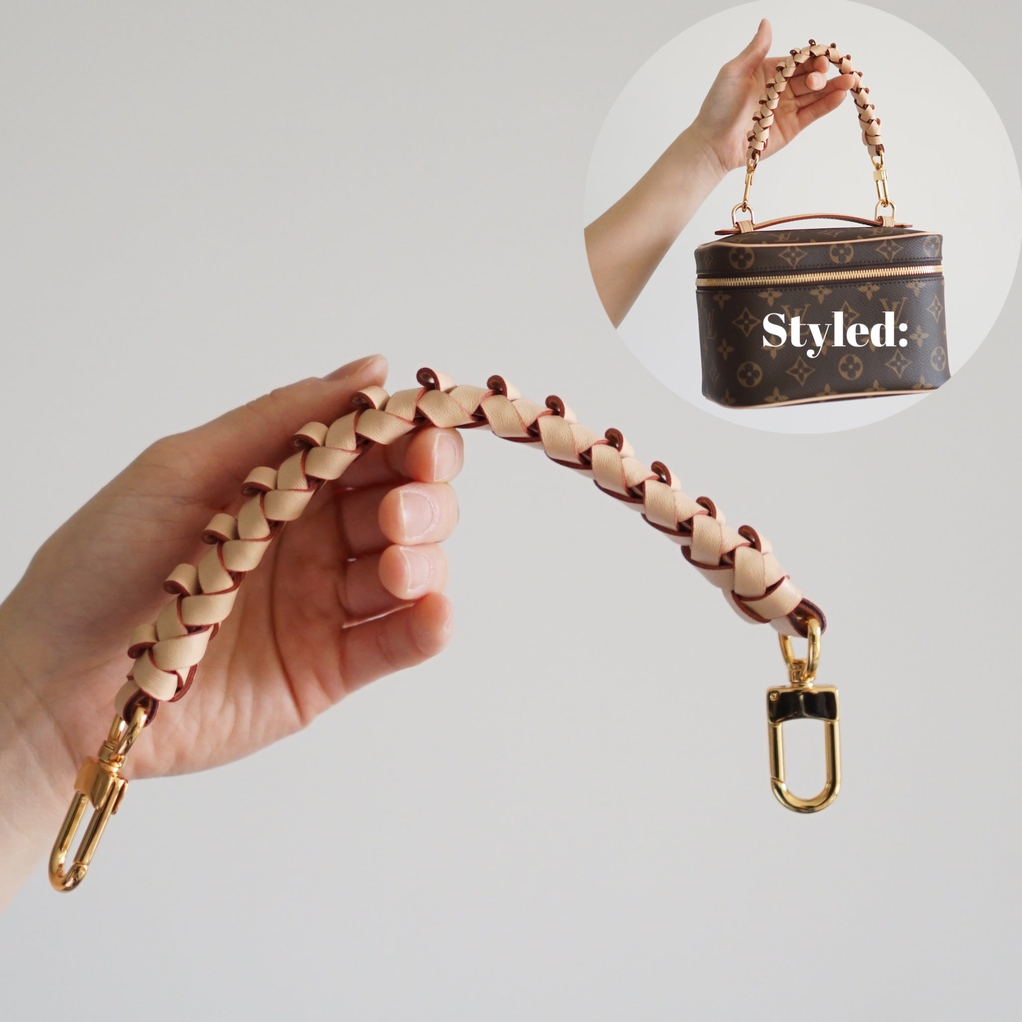 Braided Handle Louis Vuitton Top Handle Strap Purse Strap Braided