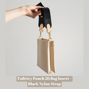 Luxegarde's Toiletry Pouch 26 Bag Shaper / Organizer is the ultimate accessory for this Louis Vuitton Pouch! It will help to convert the Pouch into a crossbody bag similar in style to the multi pochette accessoires!