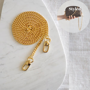 Luxegarde’s 24k Gold Chain Strap is the perfect accessory to customise the look of your existing bags, convert your favourite small leather goods into a bag (Louis Vuitton Mini Pochette, Pochette Accessoires, Pochette Metis, Speedy, Cosmetic Pouch, Nano Nice) or just as a replacement strap.