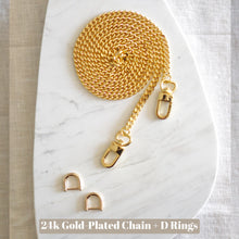 Load image into Gallery viewer, Luxegarde’s D Rings are perfect for converting small leather goods that don’t have existing metal loops to clip on chains, but do have e.g. a leather tab onto which the D Rings can be attached. Suitable for Louis Vuitton Cosmetic Pouch, Nice Nano, Mini Nano etc.