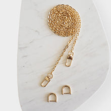 Load image into Gallery viewer, Luxegarde’s D Rings are perfect for converting small leather goods that don’t have existing metal loops to clip on chains, but do have e.g. a leather tab onto which the D Rings can be attached. Suitable for Louis Vuitton Cosmetic Pouch, Nice Nano, Mini Nano etc.