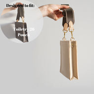 Luxegarde's Toiletry Pouch 26 Bag Shaper / Organizer is the ultimate accessory for this Louis Vuitton Pouch! It will help to convert the Pouch into a crossbody bag similar in style to the multi pochette accessoires!
