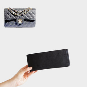 Lckaey Purse Organizer Insert for Chanel Classic Flap small bag Shaper  Purse Insert - Premium Handbag Felt Organizer 2009red-S