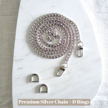 Load image into Gallery viewer, Luxegarde’s D Rings are perfect for converting small leather goods that don’t have existing metal loops to clip on chains, but do have e.g. a leather tab onto which the D Rings can be attached. Suitable for Louis Vuitton Cosmetic Pouch, Nice Nano, Mini Nano etc.