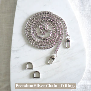 Luxegarde’s D Rings are perfect for converting small leather goods that don’t have existing metal loops to clip on chains, but do have e.g. a leather tab onto which the D Rings can be attached. Suitable for Louis Vuitton Cosmetic Pouch, Nice Nano, Mini Nano etc.