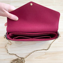 Load image into Gallery viewer, Luxegarde&#39;s Louis Vuitton Felicie Pochette Bag Organizer will help to maintain the base shape of the purse and allow you to better organize your bag. We measure and design our Bag Organizer Inserts from scratch to ensure a perfect fit.