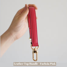 Load image into Gallery viewer, Our Leather Top Handle is the perfect accessory to customise your existing bags (eg Louis Vuitton NeoNoe, Noe BB, Mini Pochette Accessoires, Pochette Metis, Speedy, Chanel Classic Flap) or convert your favourite SLG into a bag (eg Toiletry 26).